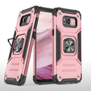 For Samsung Galaxy S8+ Magnetic Armor Shockproof TPU + PC Case with Metal Ring Holder(Rose Gold)
