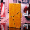 Geometric Stitching Horizontal Flip TPU + PU Leather Case with Holder & Card Slots & Wallet For iPhone 12 Pro Max(Gold)