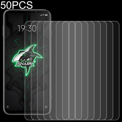 For Xiaomi Black Shark 3 50 PCS 0.26mm 9H 2.5D Tempered Glass Film