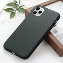 Litchi Texture Genuine Leather Folding Protective Case For iPhone 12 / 12 Pro(Green)
