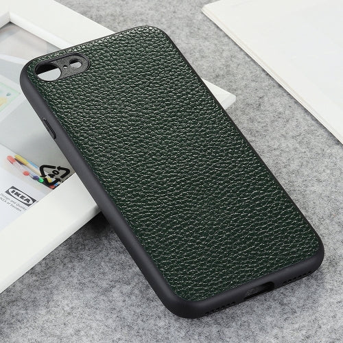 Litchi Texture Genuine Leather Folding Protective Case For iPhone 8 / 7(Green)