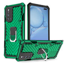For Vivo V19 Cool Armor PC + TPU Shockproof Case with 360 Degree Rotation Ring Holder(Dark Green)
