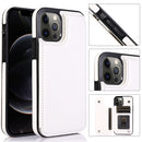 Shockproof PU + TPU Leather Case with Card Slots & Holder & Photo Frame & Wallet For iPhone 12 Pro Max(White)
