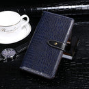 For OPPO Reno 4 4G idewei Crocodile Texture Horizontal Flip Leather Case with Holder & Card Slots & Wallet(Dark Blue)