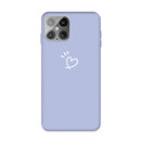 Three Dots Love-heart Pattern Frosted TPU Protective Case For iPhone 12 / 12 Pro(Light Purple)