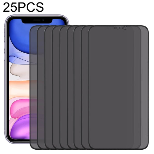25 PCS Anti-peeping Plasma Oil Coated High Aluminum Wear-resistant Tempered Glass Film For iPhone XR