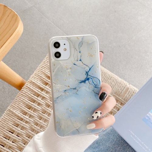 Marble Pattern Sequins TPU Protective Case For iPhone 11(White)
