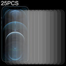 25 PCS Frosted Bright Edge Anti-fingerprint Tempered Glass Film For iPhone 12 Pro Max