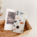 Gold Foil Style Dropping Glue TPU Protective Case For iPhone 11 Pro Max(Ink Dot)