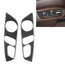 Car Carbon Fiber Seat Adjustment Panel Decorative Sticker for Audi Q7 2008-2015, Left and Right Drive Universal
