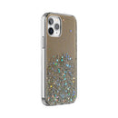 Stars Pattern Dropping Glue TPU Shockproof Protective Case For iPhone 12 / 12 Pro(Brown)