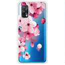 For OPPO Realme X7 Colored Drawing Clear TPU Cover Protective Cases(Cherry Blossoms)