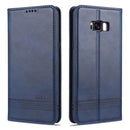 For Samsung Galaxy S8 AZNS Magnetic Calf Texture Horizontal Flip Leather Case with Card Slots & Holder & Wallet(Dark Blue)