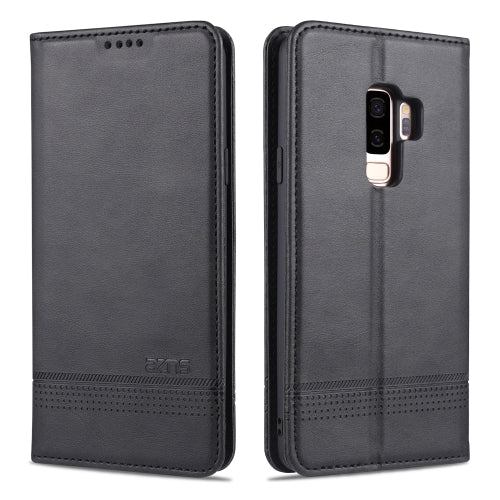 For Samsung Galaxy S9 AZNS Magnetic Calf Texture Horizontal Flip Leather Case with Card Slots & Holder & Wallet(Black)