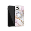 Glossy Marble Pattern TPU Protective Case For iPhone 12 / 12 Pro(Purple Grey)