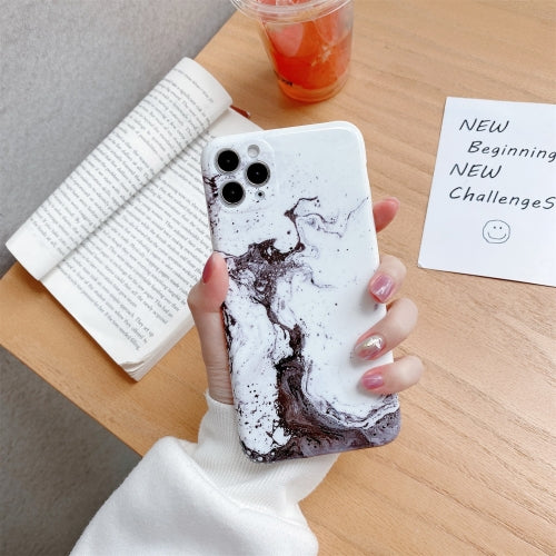 Glossy Marble Pattern TPU Protective Case For iPhone 11(White)
