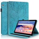 For Huawei MediaPad T5 10.1 inch Life Tree Series Horizontal Flip Leather Case with Holder & Card Slots & Pen Slot(Lake Blue)