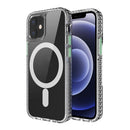 Magnetic Shockproof PC+ TPU Magsafe Case with Removable Color Button For iPhone 12 / 12 Pro(Green)