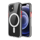 Magnetic Shockproof PC+ TPU Magsafe Case with Removable Color Button For iPhone 12 mini(Red)