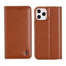 GEBEI PU+TPU Horizontal Flip Protective Case with Holder & Card Slots For iPhone 12 / 12 Pro(Brown)