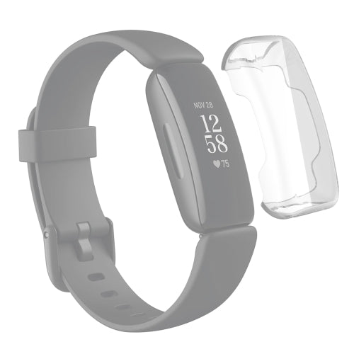 For Fitbit Inspire 2 TPU Electroplating Protective Case Cover(Transparent)