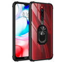 For Xiaomi Redmi 8A Shockproof Transparent TPU + Acrylic Protective Case with Ring Holder(Black)
