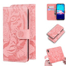 For Samsung Galaxy M51 Tiger Embossing Pattern Horizontal Flip Leather Case with Holder & Card Slots & Wallet(Pink)