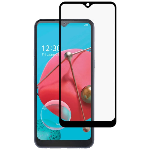 For LG Q51 Full Glue Full Screen Tempered Glass Film