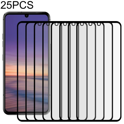 For LG G9 25 PCS Full Glue Full Screen Tempered Glass Film