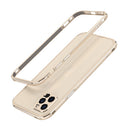 Aurora Series Lens Protector + Metal Frame Protective Case For iPhone 12 Pro Max(Gold)