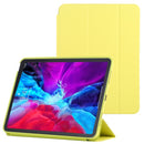 3-fold Horizontal Flip Smart Leather Case with Sleep / Wake-up Function & Holder For iPad Air (2020) 10.9(Yellow)