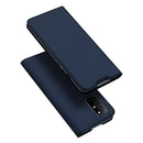 For OnePlus 8T DUX DUCIS Skin Pro Series Horizontal Flip PU + TPU Leather Case with Holder & Card Slots(Blue)