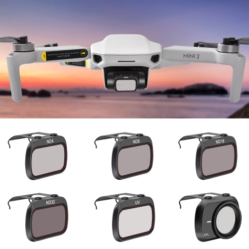 STARTRC 1108700 6 In 1 ND4 + ND8 + ND16 + ND32 + MCUV + CPL Adjustable Lens Filter Set for DJI Mavic Mini 2