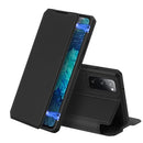 For Samsung Galaxy S20 FE DUX DUCIS Skin X Series PU + TPU Horizontal Flip Leather Case with Holder & Card Slots(Black)