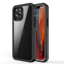 Waterproof Dustproof Shockproof Transparent Acrylic Protective Case For iPhone 12 / 12 Pro(Black)