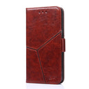 Geometric Stitching Horizontal Flip TPU + PU Leather Case with Holder & Card Slots & Wallet For iPhone 11 Pro Max(Dark Brown)