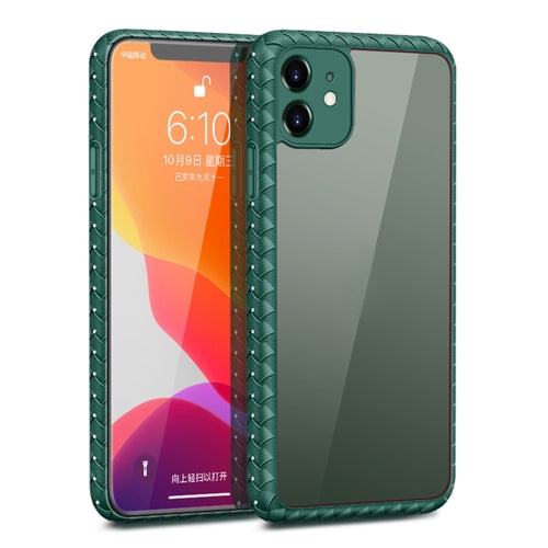 Lige Series Shockproof Transparent PC + TPU Protective Case For iPhone 11(Dark Green)