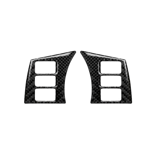 Car Carbon Fiber Steering Wheel Button Frame Decorative Sticker for Nissan 350z 2006-2009