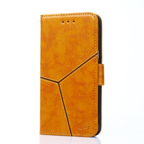 For Nokia C1 Geometric Stitching Horizontal Flip TPU + PU Leather Case with Holder & Card Slots & Wallet(Yellow)