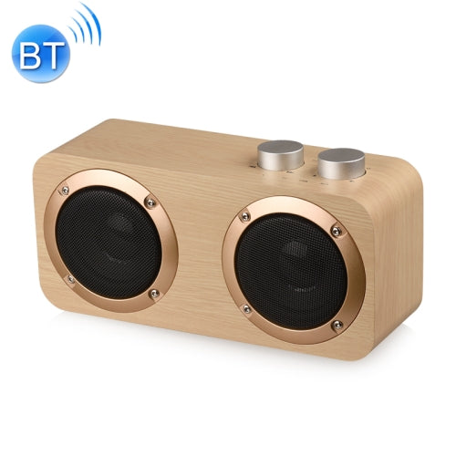 Q7 Subwoofer Wooden Bluetooth Speaker, Support TF Card & U Disk & 3.5mm AUX(Yellow Wood)