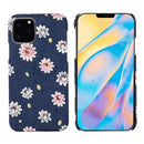PC + Denim Texture Printing Protective Case For iPhone 12 Pro Max(Pink Peach Blossom)