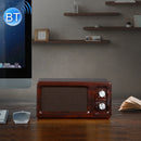D60 Subwoofer Wooden Bluetooth 4.2 Speaker, Support TF Card & 3.5mm AUX & U Disk Play(Walnut)