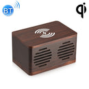 D70 QI Standard Subwoofer Wooden Bluetooth 4.2 Speaker, Support TF Card & 3.5mm AUX Brown