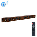 D90 Subwoofer Wooden Bluetooth 4.2 Speaker with Remote Control, Support TF Card & 3.5mm AUX Coaxial & Optical Fiber & U Disk(Brown)