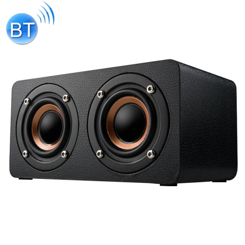 M5 Subwoofer Wooden Bluetooth 4.2 Speaker, Support TF Card & 3.5mm AUX & FM(Black)