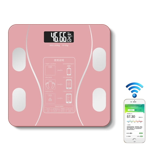 Household Smart Body Fat Electronic Weighing Scale, Battery Version (Pink)
