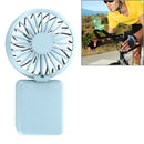 4W USB Interface 3-speed Control Rechargeable Portable Hanging Bag Handheld Fan (Blue)
