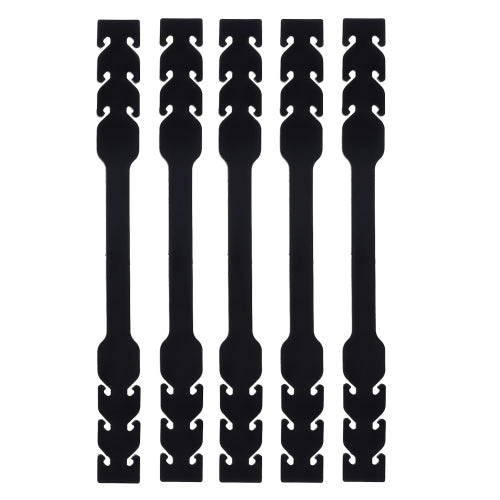 5 PCS Adjustable Face Mask Ear Band Rope Extension Buckle for Kids, Length: 14.5cm (Black)