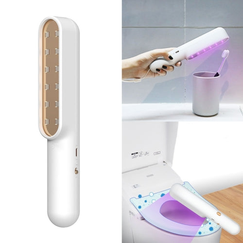Portable Handheld Sterilizer 12 UV LED Germicidal Lamp Ultraviolet Sterilization Disinfection Lamp (White)