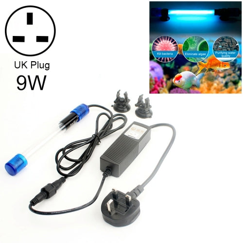 2 PCS 9W UV Four-core Ultraviolet Algae Disinfection Fish Tank Lamp, UK Plug